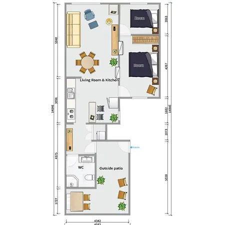 T2p Mimosa House Apartment *